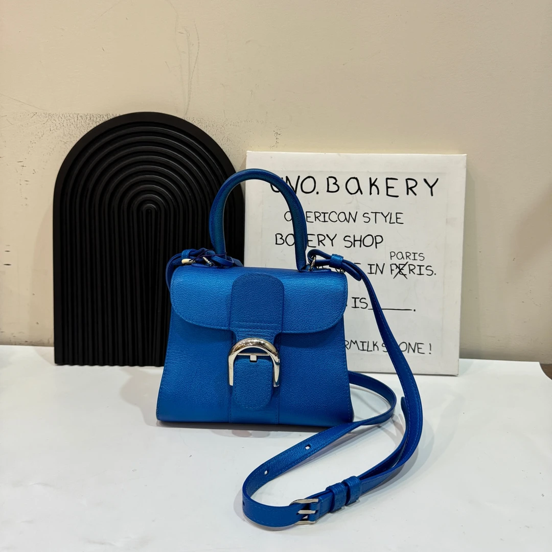 95新 Delvaux/德尔沃 【蔡包紫】电光蓝brillant mini