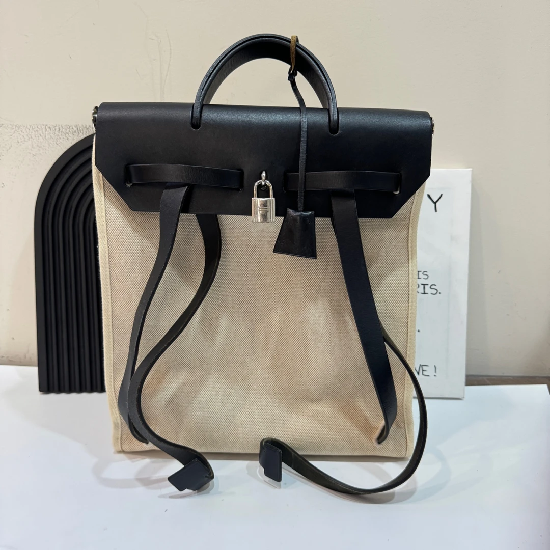 95新 Hermes/爱马仕 【蔡包紫】中古herbag31双肩包/9337000