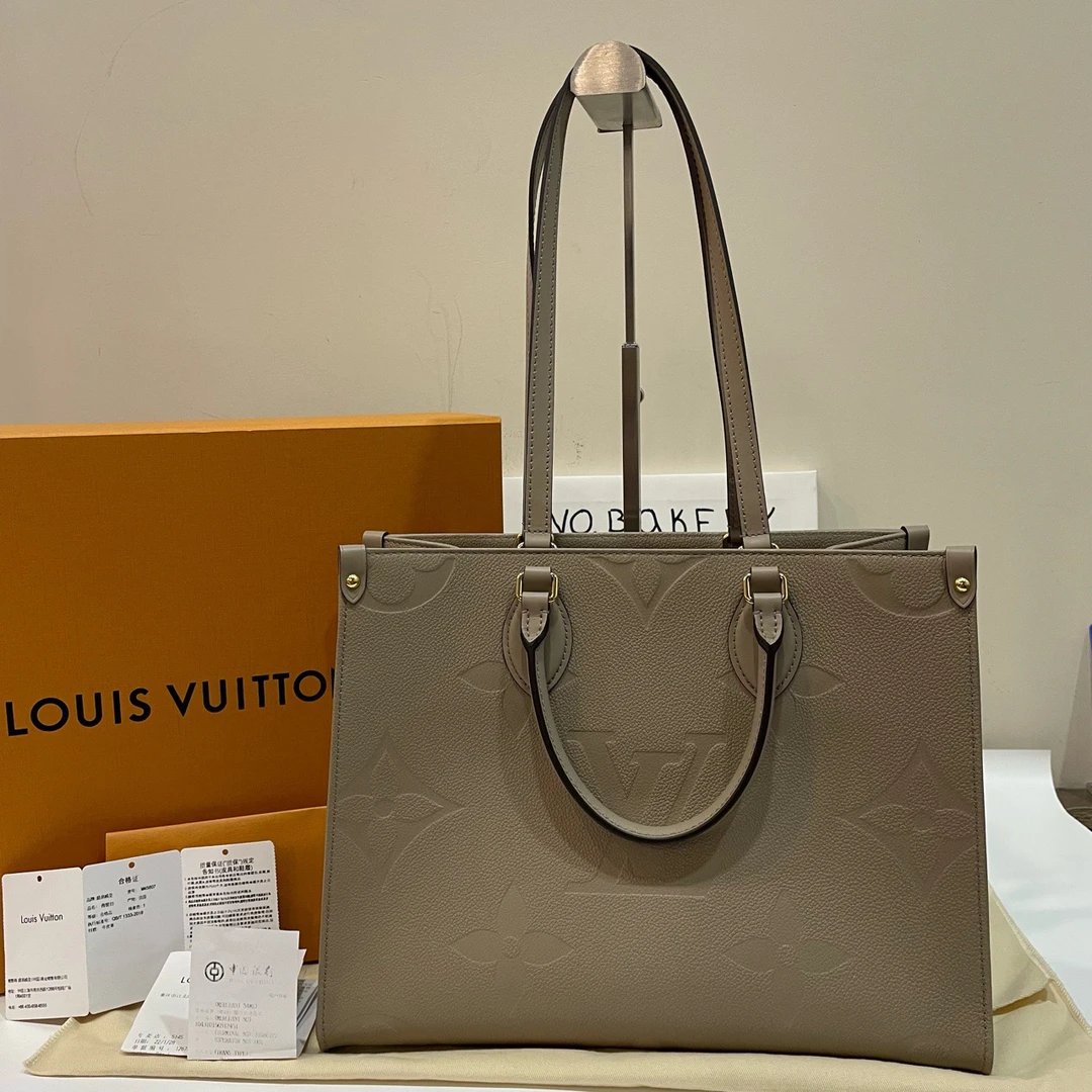99新 LouisVuitton/路易威登 【蔡包紫】大象灰onthego中号