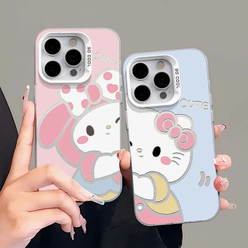 左贴贴凯蒂闺蜜款适用iphone15/13苹果14手机壳华为vivo小米oppo