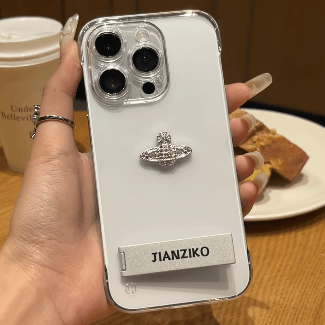 ins闪钻贴件适用iPhone15透明无边框苹果手机壳华为viv小米14oppo