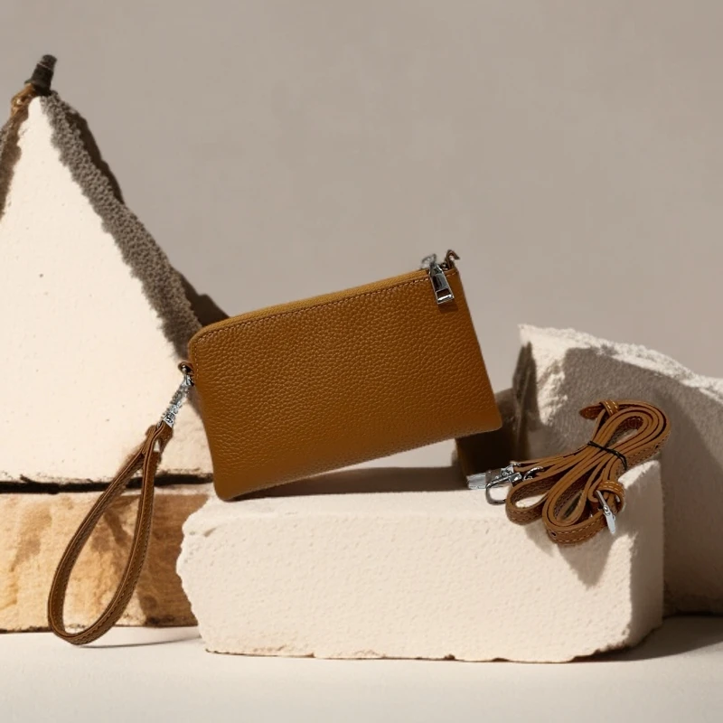 牛皮手机包百搭简约休闲款