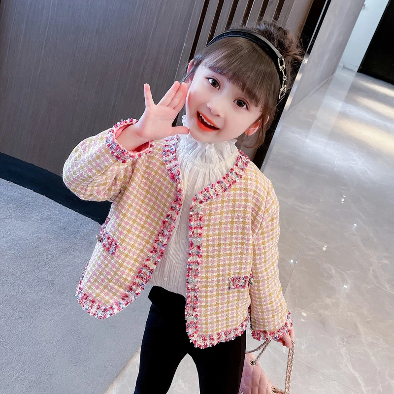 女童外套春秋款2023新款洋气小香风女宝宝儿童装衣服时髦春季春装