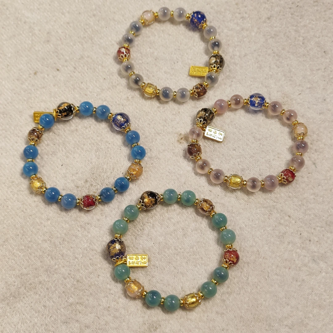 铜合金琉璃手链 改编设计款寺院风时尚手链日常百搭