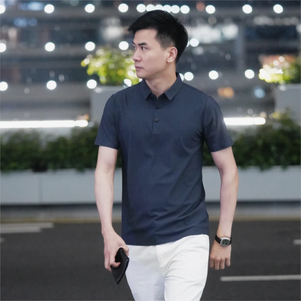 【恒贝】四面弹无痕修身POLO衫