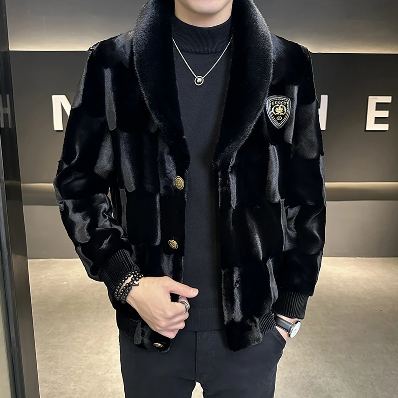 冬季男士加厚保暖外套男款潮流时尚大衣韩版修身帅气男装冬装