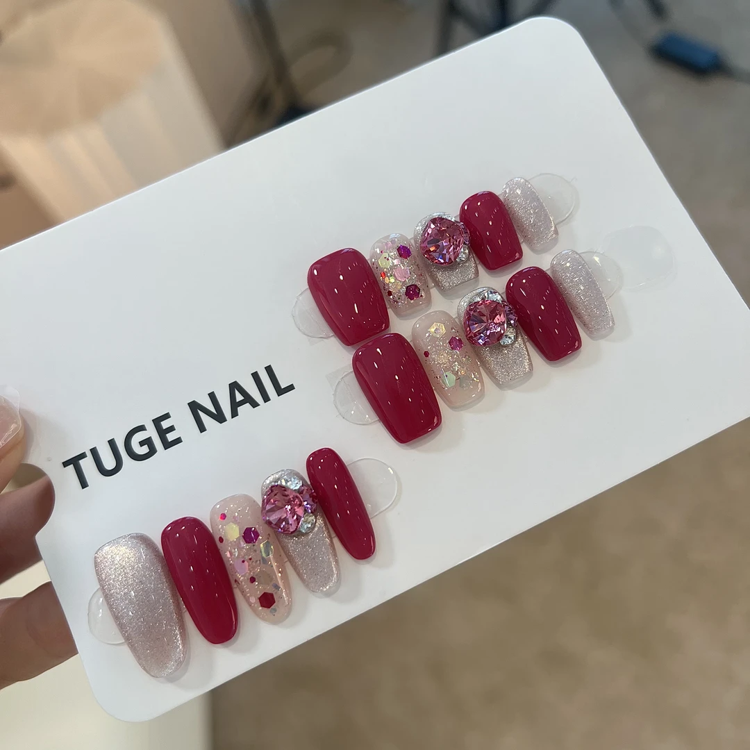 TugeNail "妃子笑”【施家全华钻】夏季风极简小众设计师美甲TGJJ