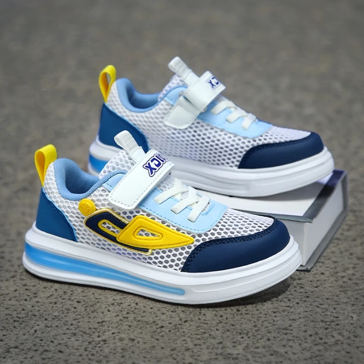 新款男童鞋子中大童夏季单网透气小学生百搭儿童运动鞋男孩跑鞋潮