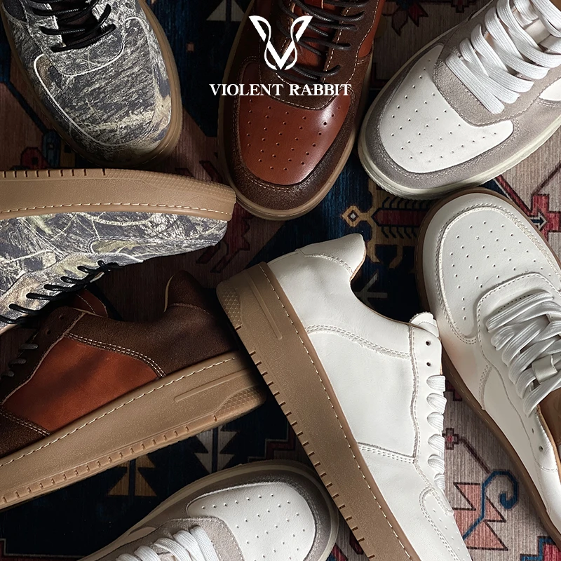 VR兔爷“一次性鞋”夏季XJAF1板鞋真皮运动鞋男牛皮透气低帮休闲鞋