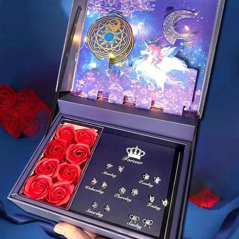 925银耳饰 生日礼物推荐一周耳钉送女友女神节轻奢时七夕情人节