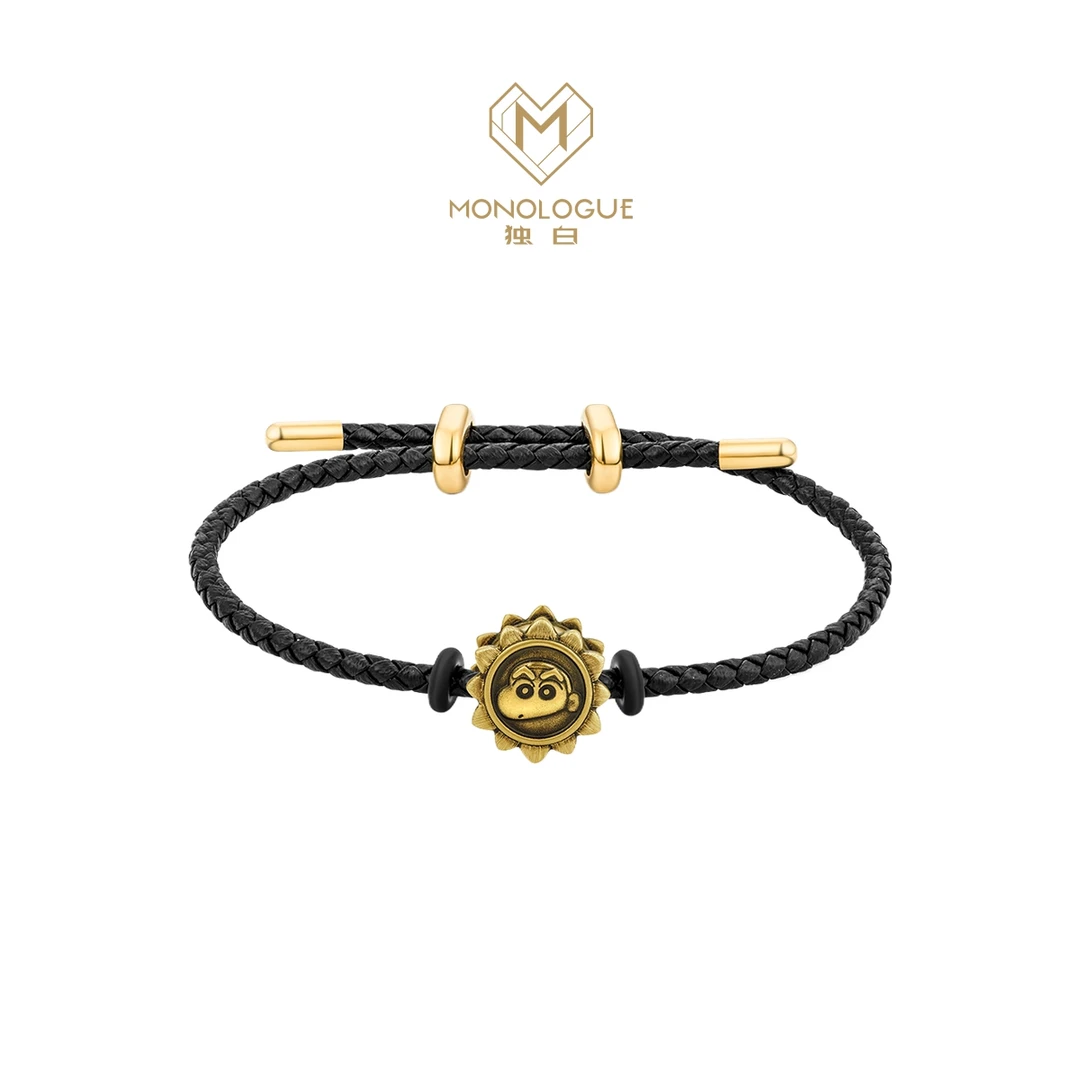 清货【周大福】潮流独白蜡笔小新小新黑金黄金吊坠@MR988