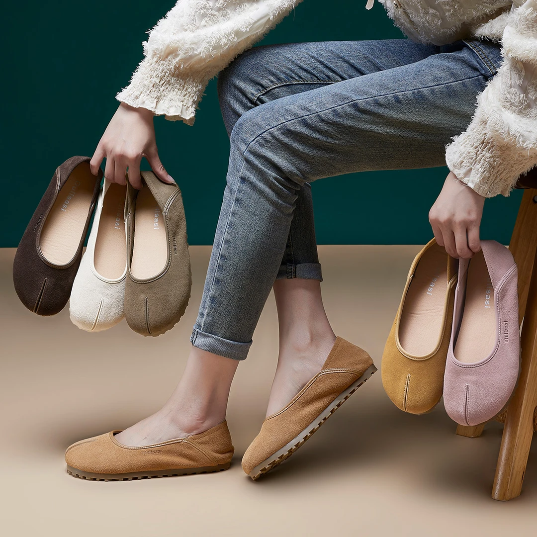 OL354头层牛皮单鞋2024新款原创新品软底敲软敲舒适防滑