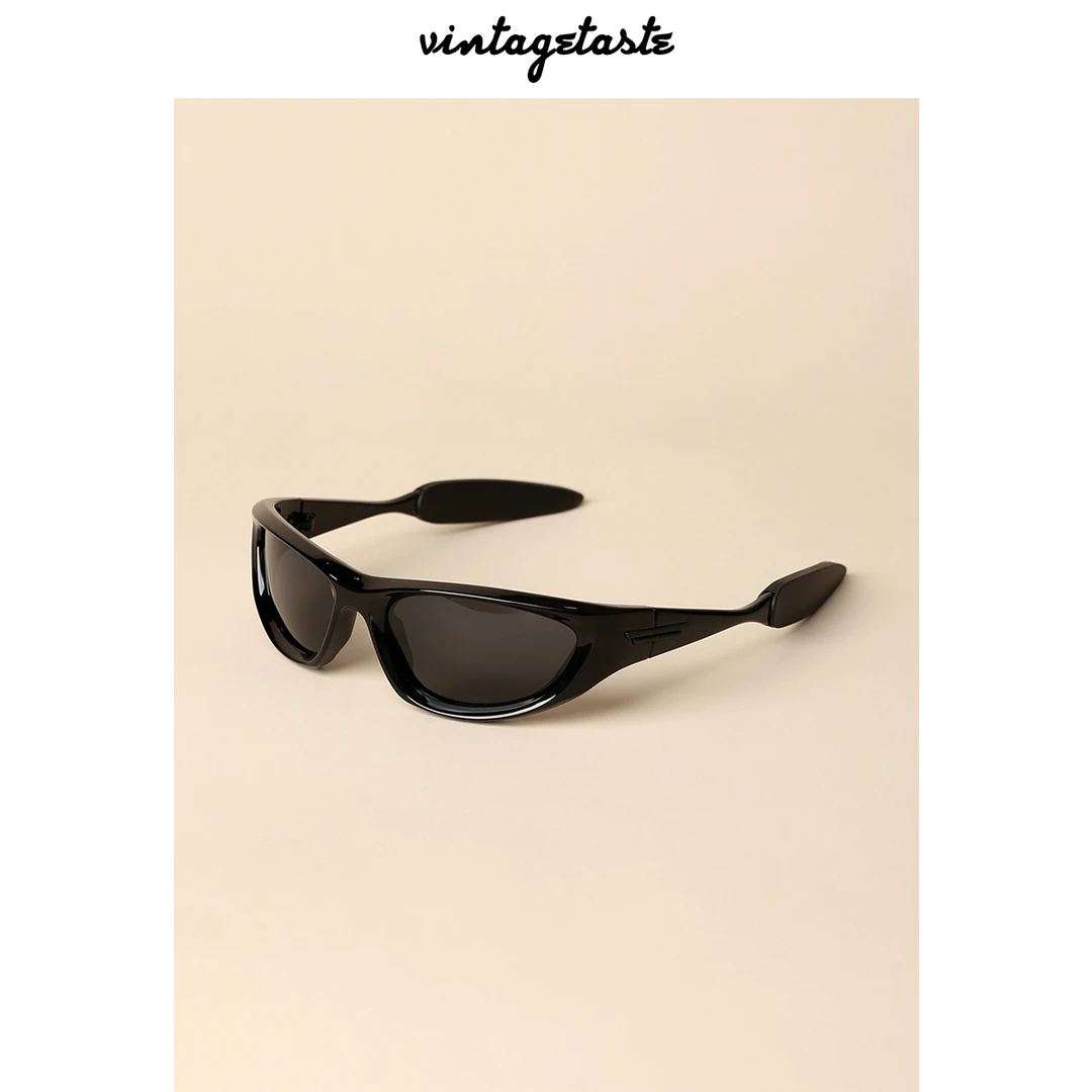 VINTAGETASTE 欧美ins风骑行酷炫中性风墨镜防晒UV400太阳眼镜