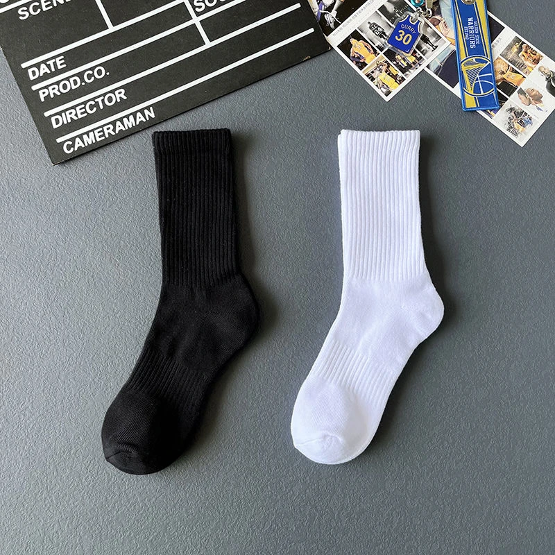 纯棉加厚秋冬男袜秋冬款中筒袜透气吸汗防臭秋冬厚款运动袜子男款