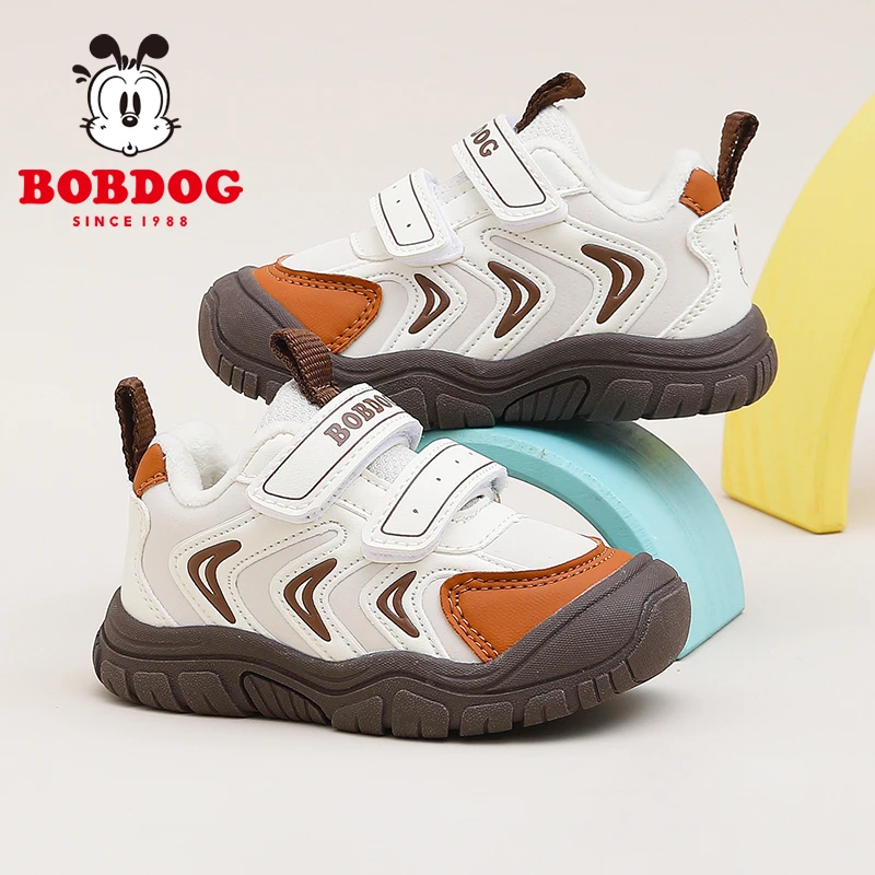 巴布豆男童运动鞋加绒冬季2025新款儿童婴儿宝宝学步鞋保暖二棉鞋