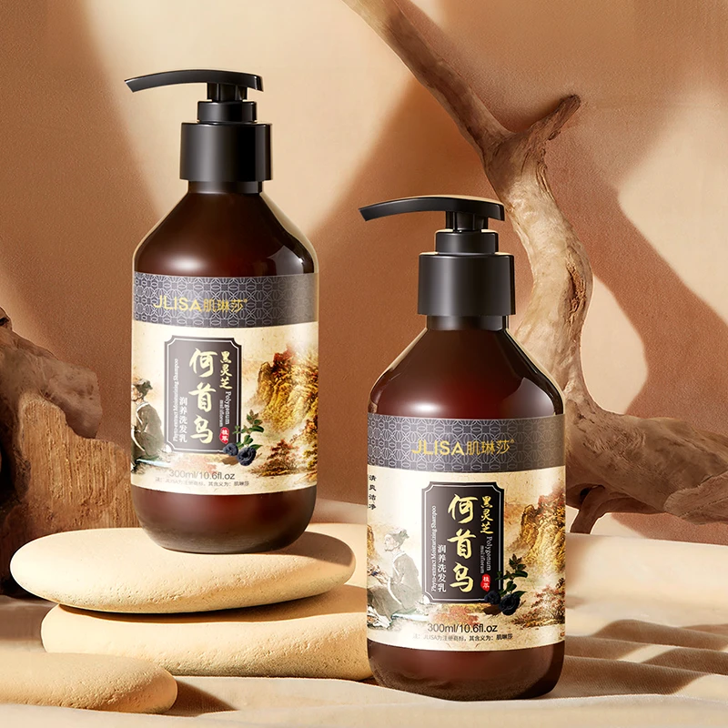 【3瓶装】肌琳莎黑灵芝何首乌润养洗发乳T