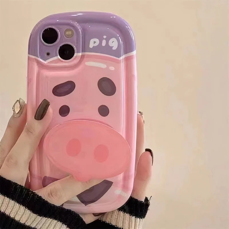 猪鼻子适用苹果13/14promax手机壳12全包11华为/oppo/vivo/小米