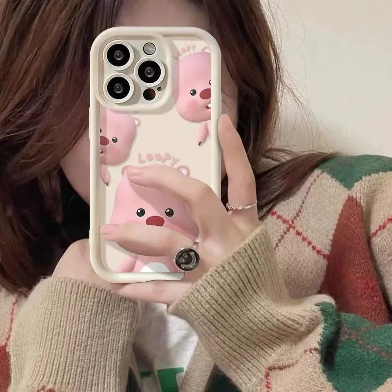 呆萌海狸适用苹果14/15promax手机壳13全包12华为/oppo/vivo/小米