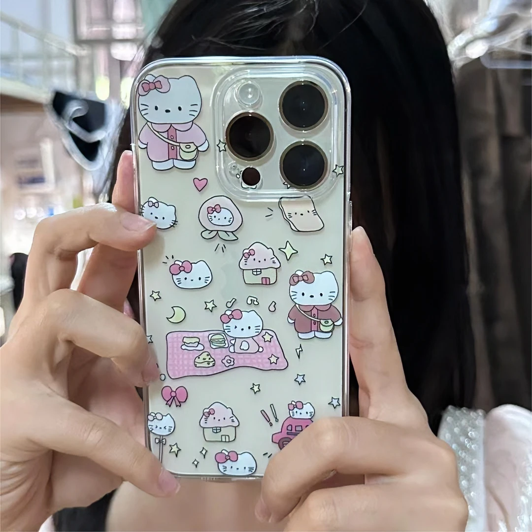 出游KT猫适用苹果13/14promax手机壳12全包11华为/oppo/vivo/小米