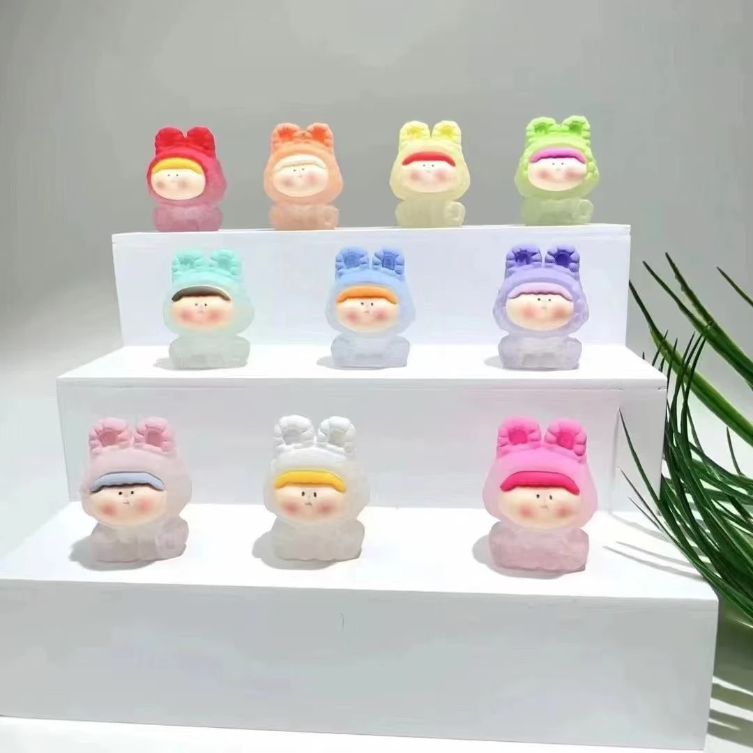 手感漆夜光渐变李四树脂创意摆件超萌#可爱#家用便携电镀#