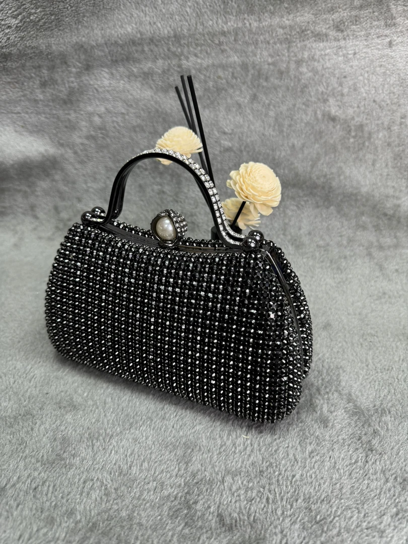 【巴黎工艺】时尚百搭女士黑色优雅韩版气质简约名媛晚宴包