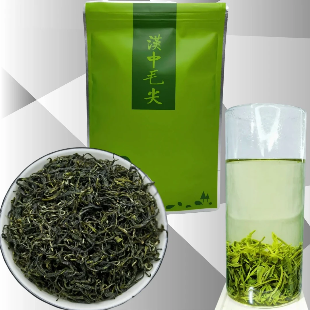 陕西绿茶汉中毛尖汤色嫩绿口感清爽柔和栗香味50g袋B59