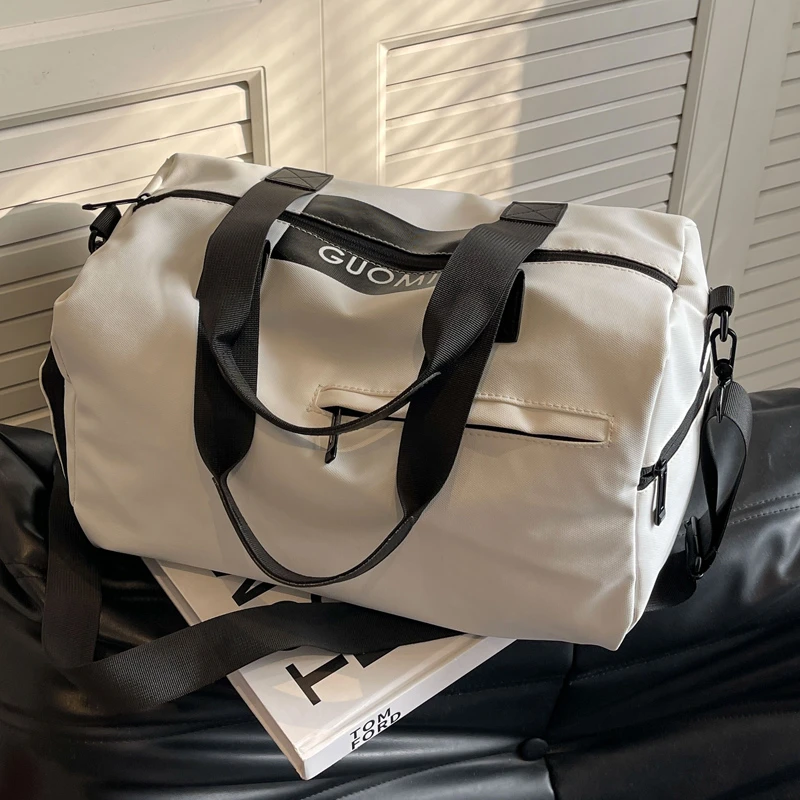 时尚旅行包登机包可折叠便携短途训练包男士简约轻便单肩斜跨挎包