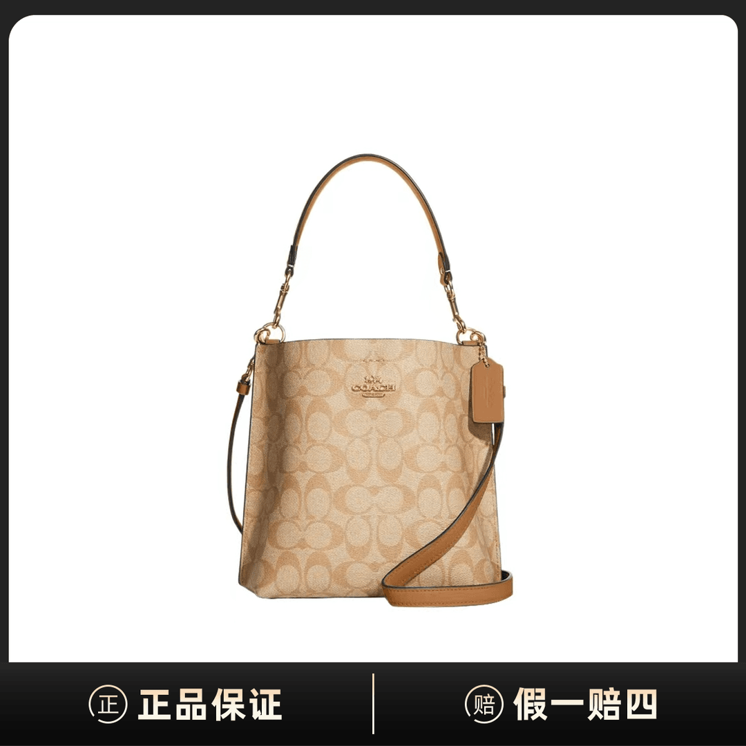 全新未使用 COACH/蔻驰 Mollie BUCKET22水桶包手提单肩包C258855