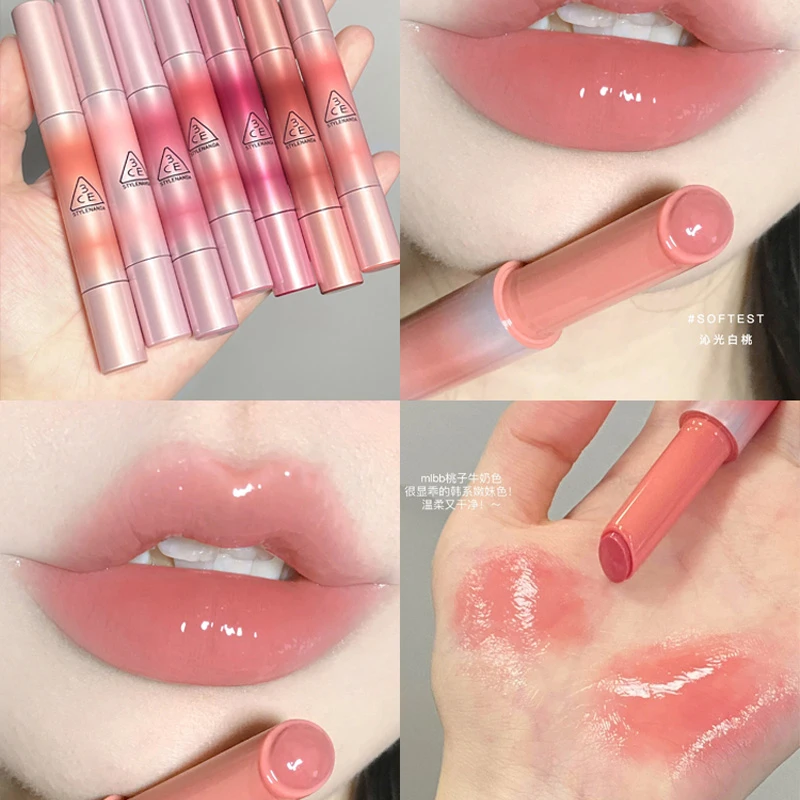 3ce镜光细管唇膏 沁光白桃 1.7g （用多少转多少）hd