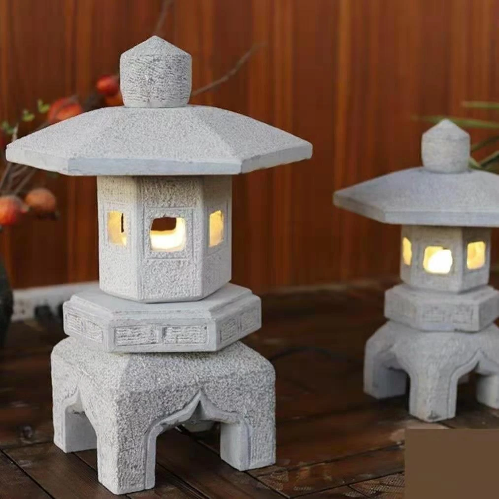 石灯笼青石仿古园林摆件室内外庭院装饰石头摆件