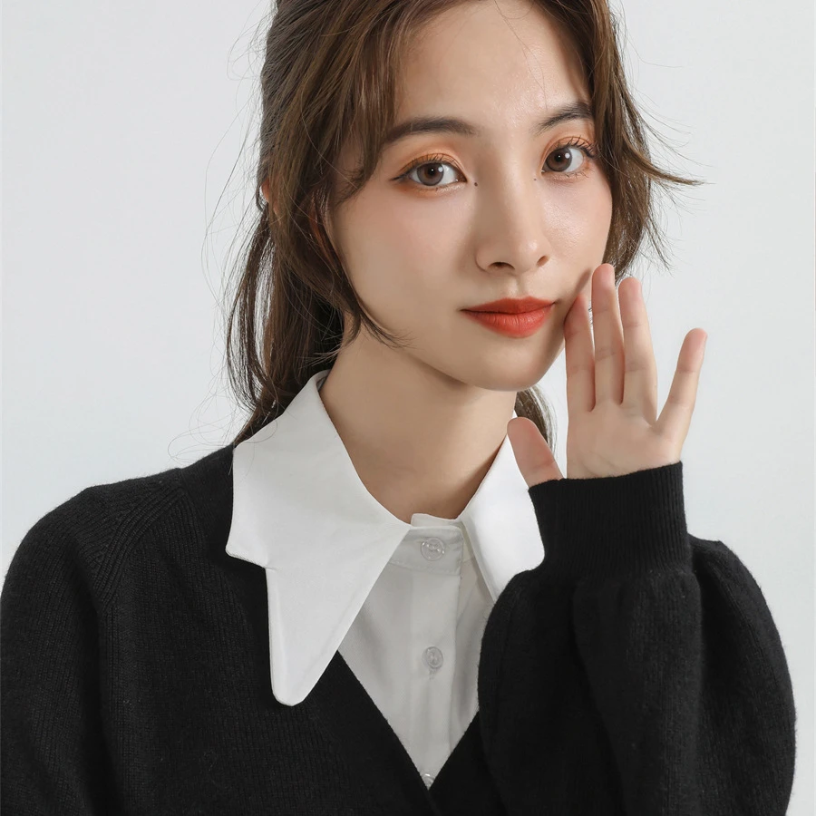 假领子女百搭假领春秋冬季保暖配毛衣卫衣领高档衬衫领休闲衬衣服