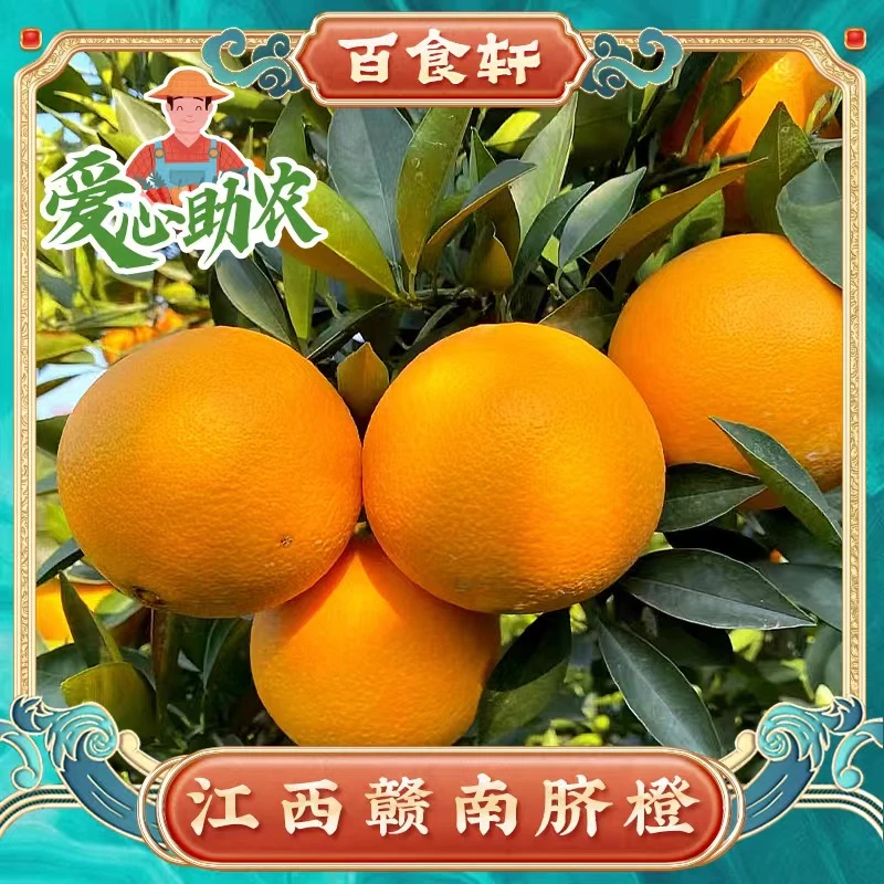 百食轩助农 正宗赣南脐橙产地江西赣州甜橙子新鲜水果5.5斤/9斤
