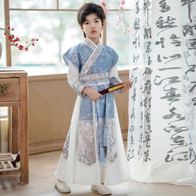 男童汉服中国风汉服古风汉服男女帅气儿童唐装汉服节日活动拍照