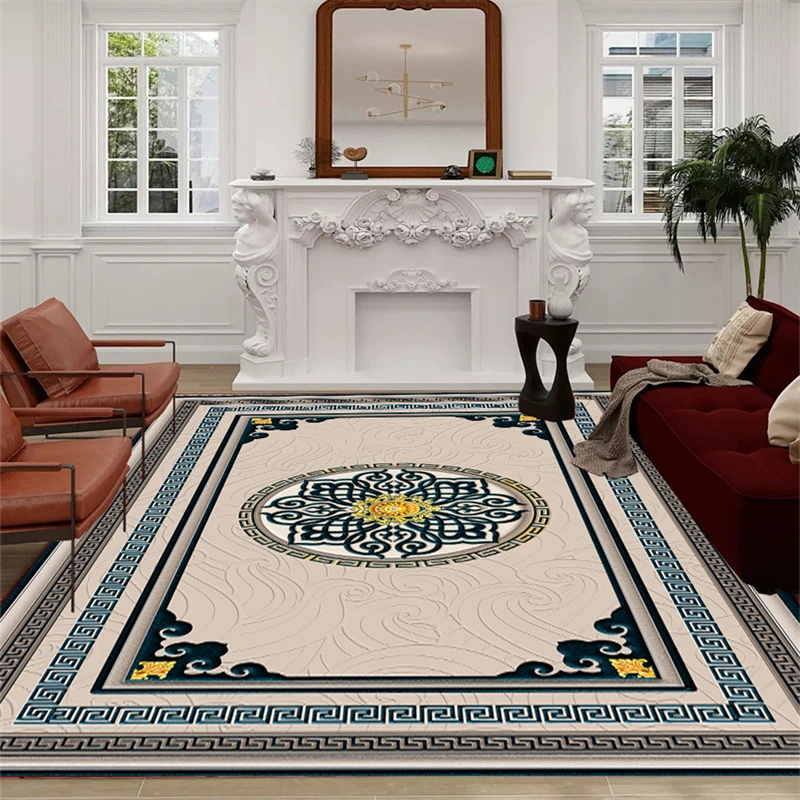 新中式客厅地毯防滑耐脏加厚家用大面积满铺书房茶室卧室民宿酒店
