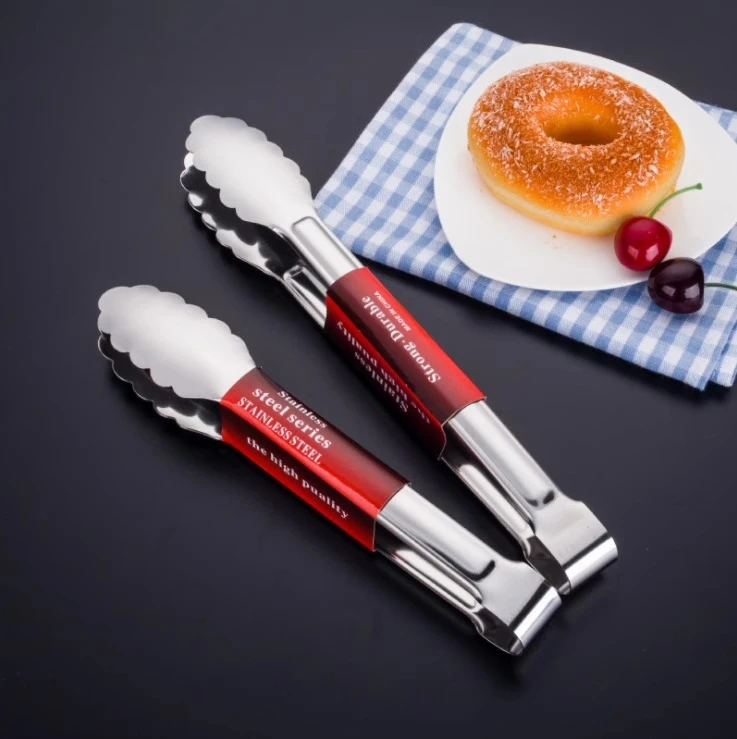 不锈钢面包夹烧烤食物夹厨房家用酱菜食品夹子自助餐烤肉夹子