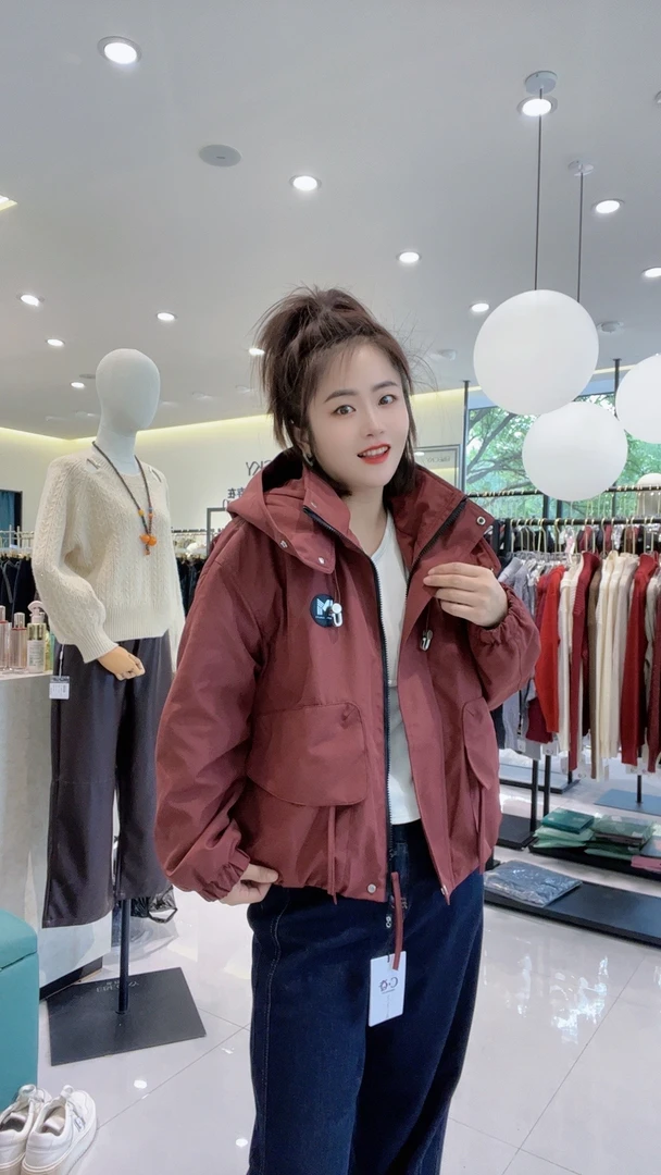 9919连帽风衣二棉外套