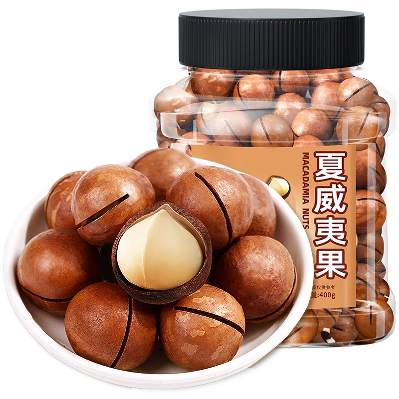 比比赞夏威夷果400g【罐装】精选大颗干果坚果年货奶油奶香味零食