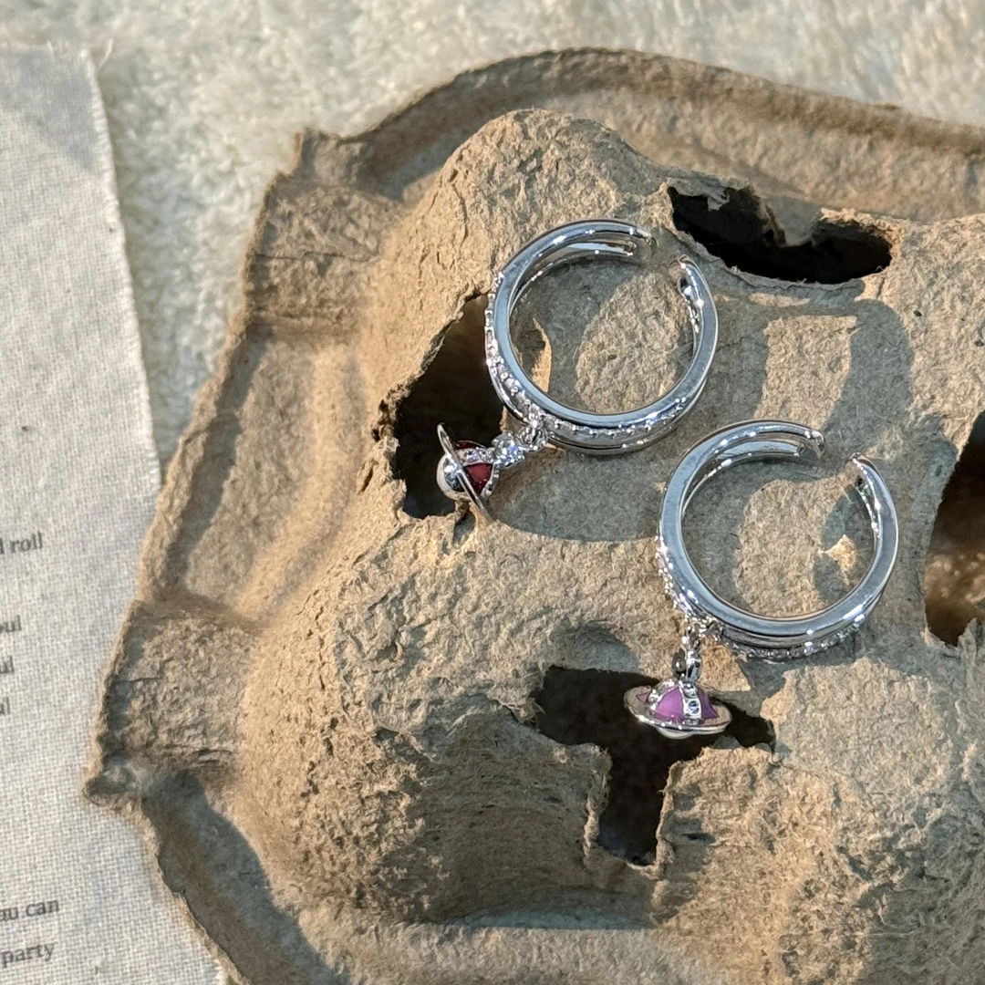 铜合金锆石戒指 HRY0-铜合金星球轻奢滴油戒指HRY0-434