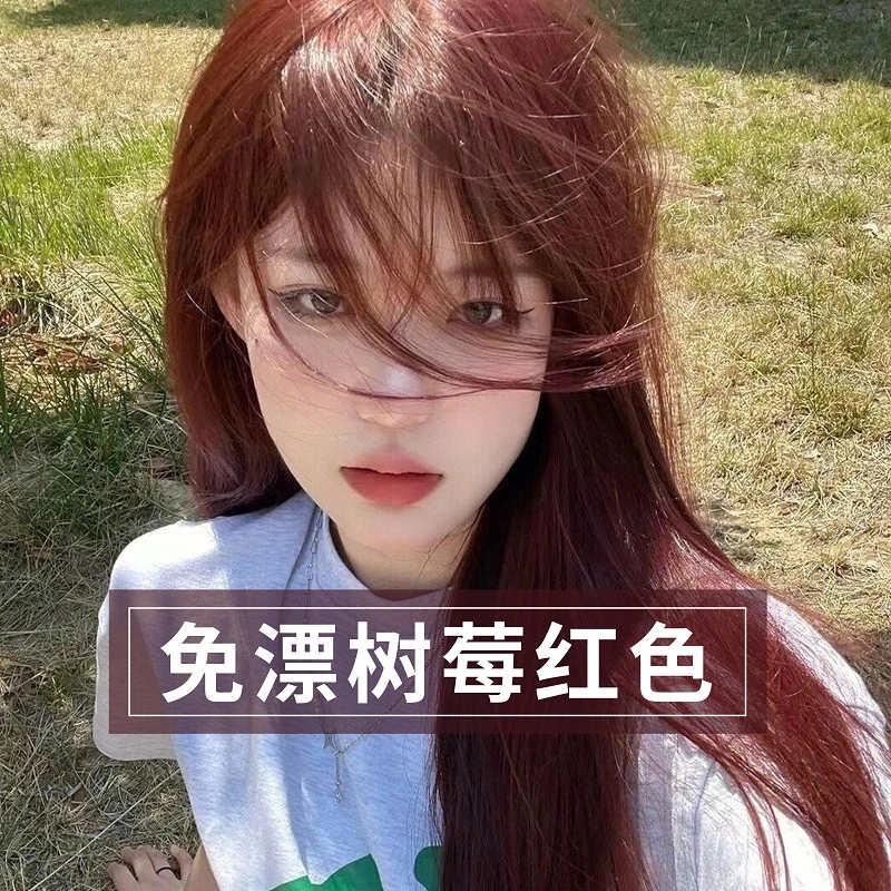 【买1送1】树莓红色染发剂纯自己在家染发膏泡泡植物天然男女探色