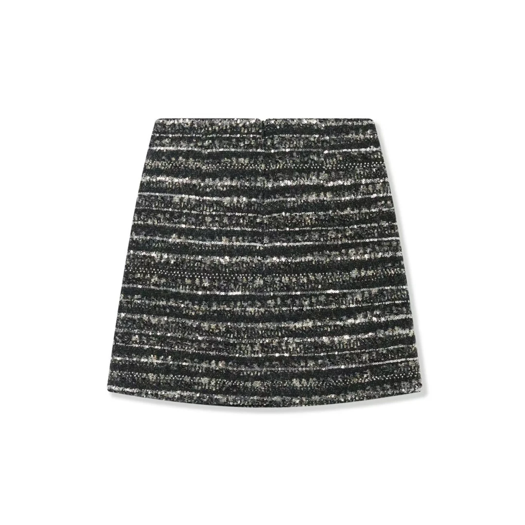 7005韩版亮片短裙包臀百搭时尚