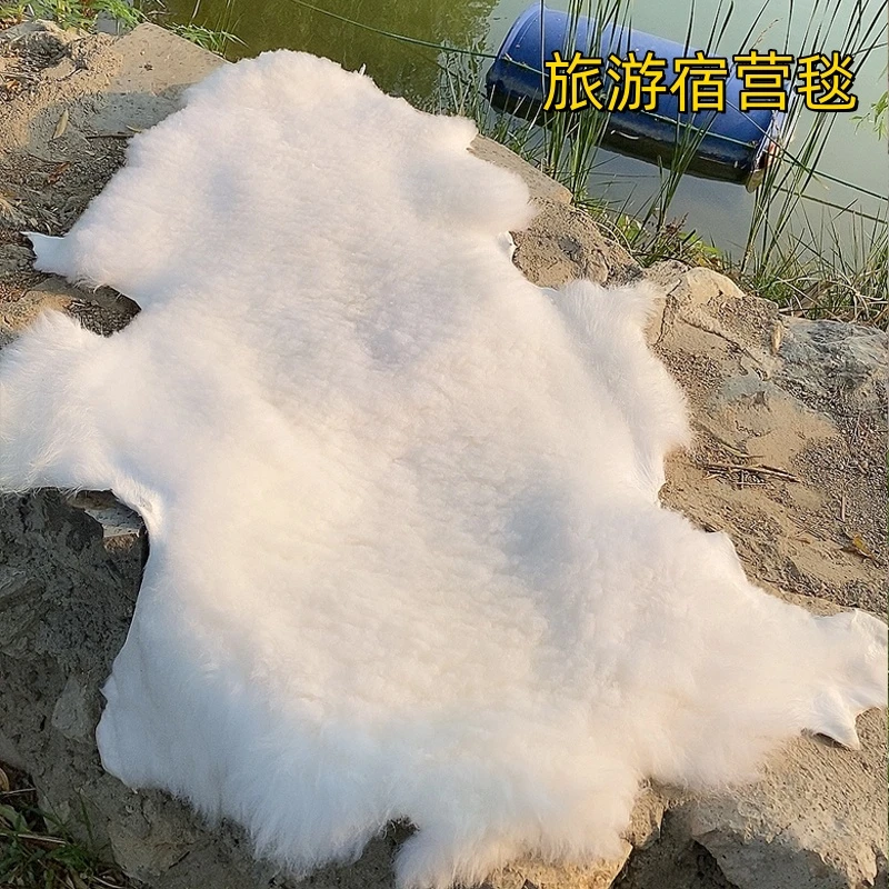 整张羊皮毛一体纯羊毛沙发垫子坐垫羊毛地毯卧室飘窗垫旅行毯家用