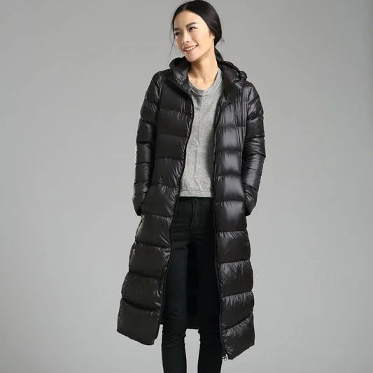 雅鹿轻薄羽绒服女长款2024年新款韩版修身显瘦过膝超长连女款特价