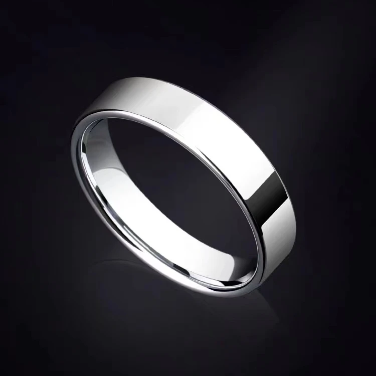 足银戒指 足银999光面直条戒指时尚闭口指环简约耐看型情侣经典款