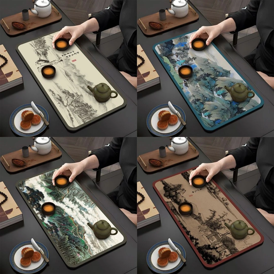 茶旗桌旗吸水茶道茶垫吸水垫茶垫垫子茶巾茶席茶桌垫布茶台垫布