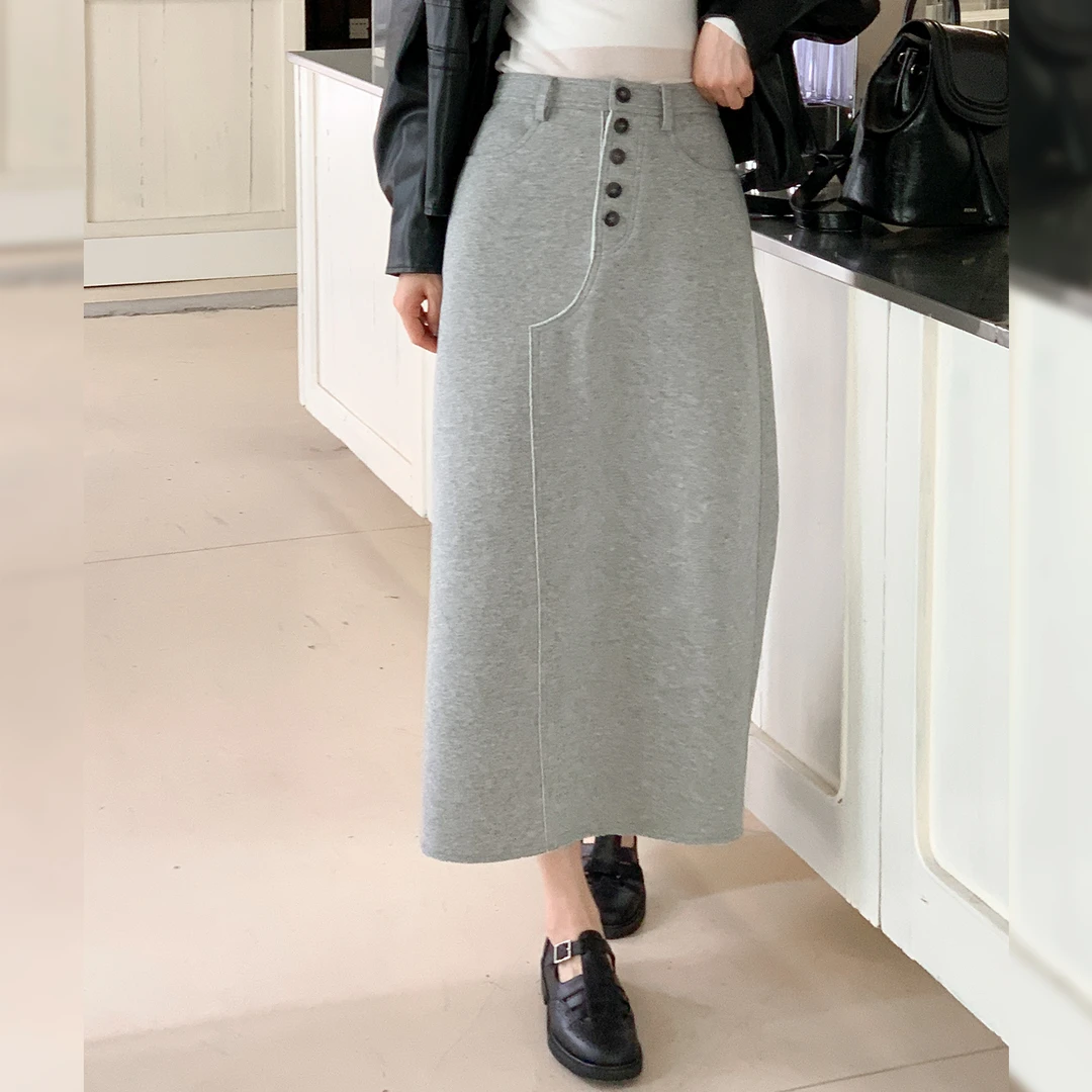 「新品」【周末映画】多扣半身裙FS401X021