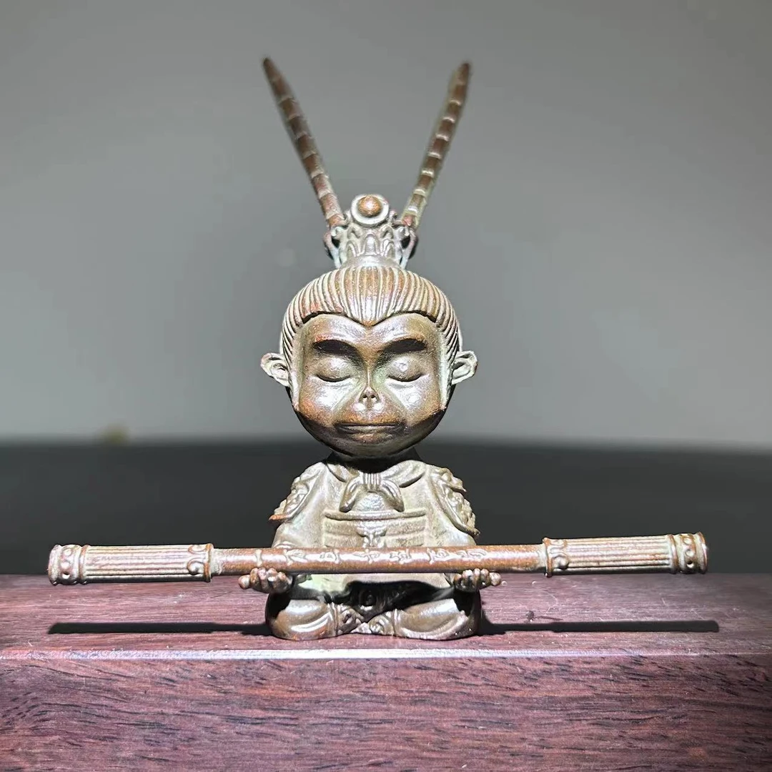 古玩摆件齐天大圣静思佛像孙悟空斗战胜佛神像茶宠猴子悟道家居