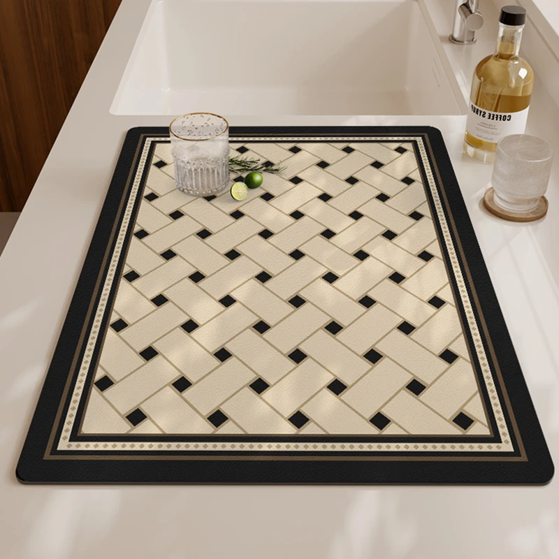 新款厨房台面沥水垫可吸水洗碗垫洗手台水槽龙头吧台碗筷餐桌垫子