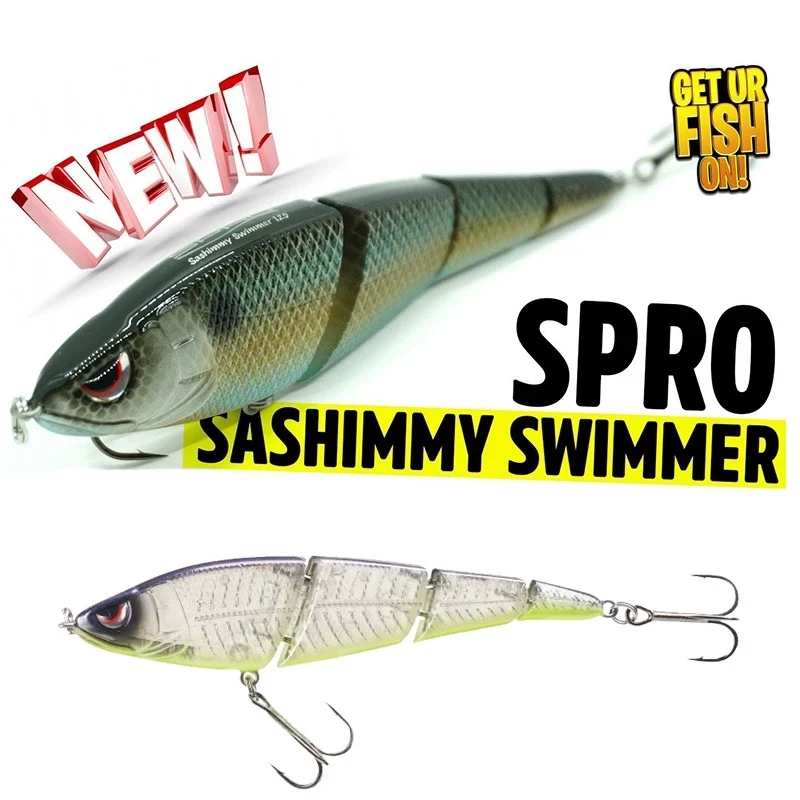 SPRO SASHIMMY SWIMMER路亚泳饵缓沉多节饵105 125仿生假鱼饵硬饵