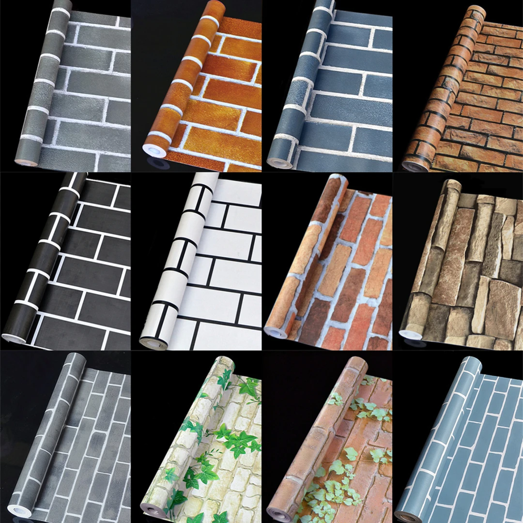 餐饮饭店理发店砖纹自粘墙纸壁纸防水防潮墙贴纸砖块装饰背胶粘贴