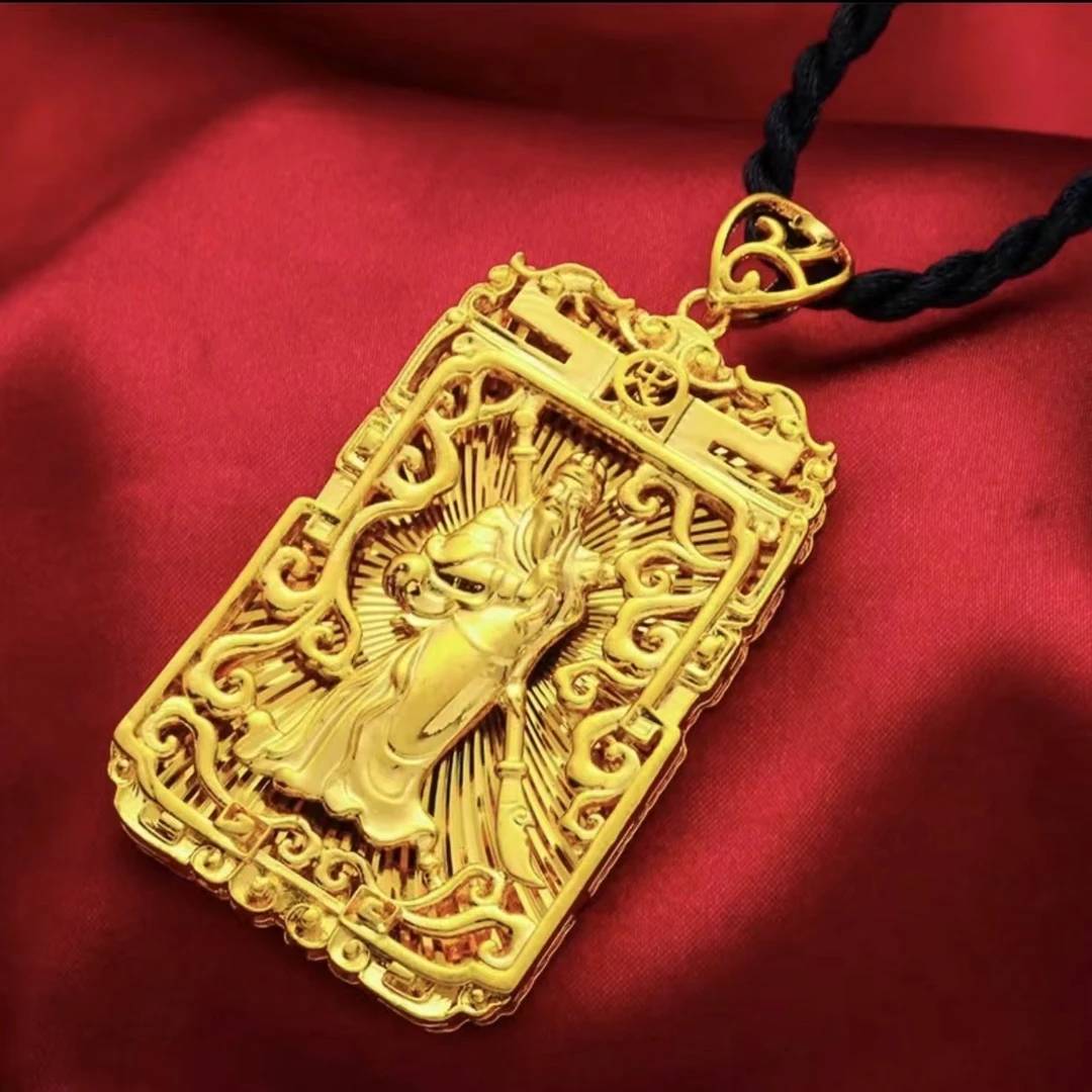 合金吊坠 【关公吊坠】男士男款时尚潮流大气一帆风顺实心素款轻奢